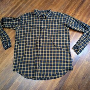 Men's Patagonia Black and Yellow Checkered Shirt